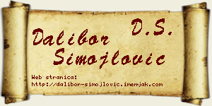 Dalibor Simojlović vizit kartica